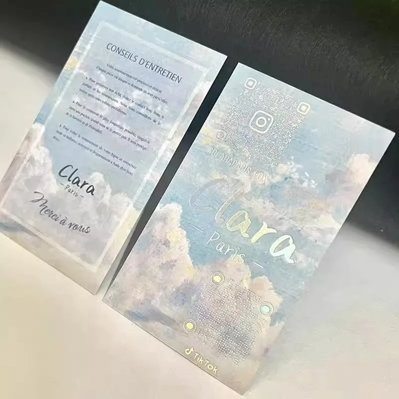 100 Uds tarjetas de visita personalizadas impresión de logotipo personal personalizado tarjeta de identificación de estudiante papel de algodón papel recubierto tipográfica 3D en relieve