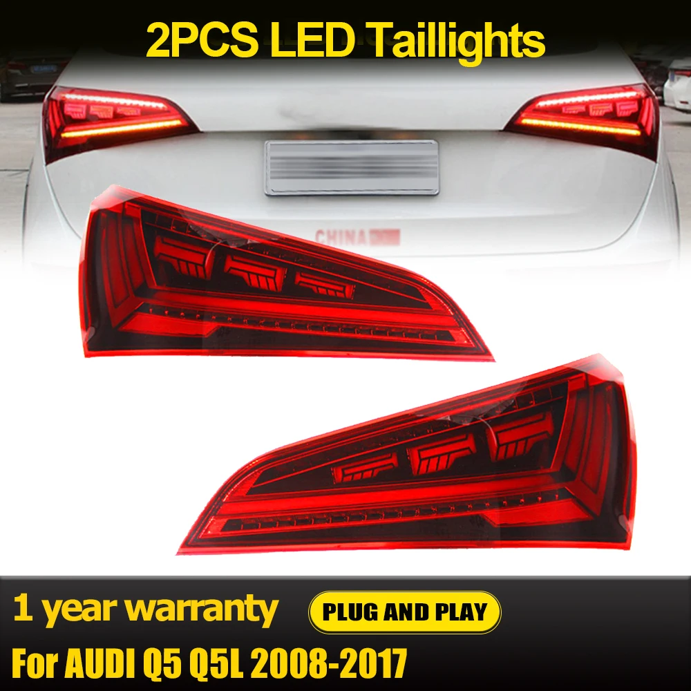 Car Styling TailLights for Audi Q5 Q5L 2009-2017 LED DRL Tail Lamp Fog Lamp Dynamic Running Turn Signal Rear Reverse Brake Light