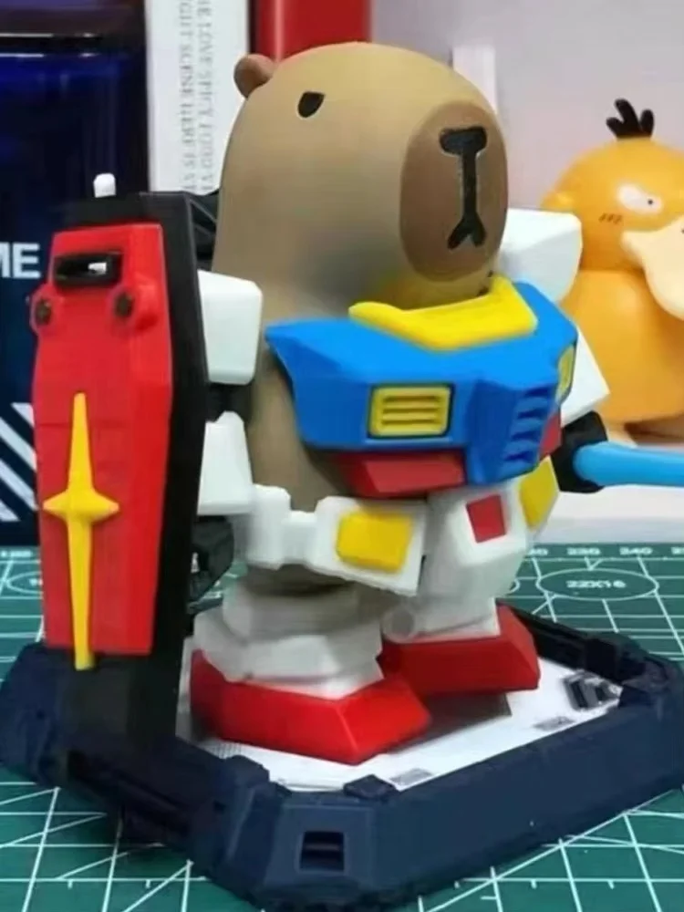 新しいカピバラ Rx-78-2 デスクトップフィギュアゲーム用ドワーフ磁気装飾カピバラ置物おもちゃギフトおもちゃ