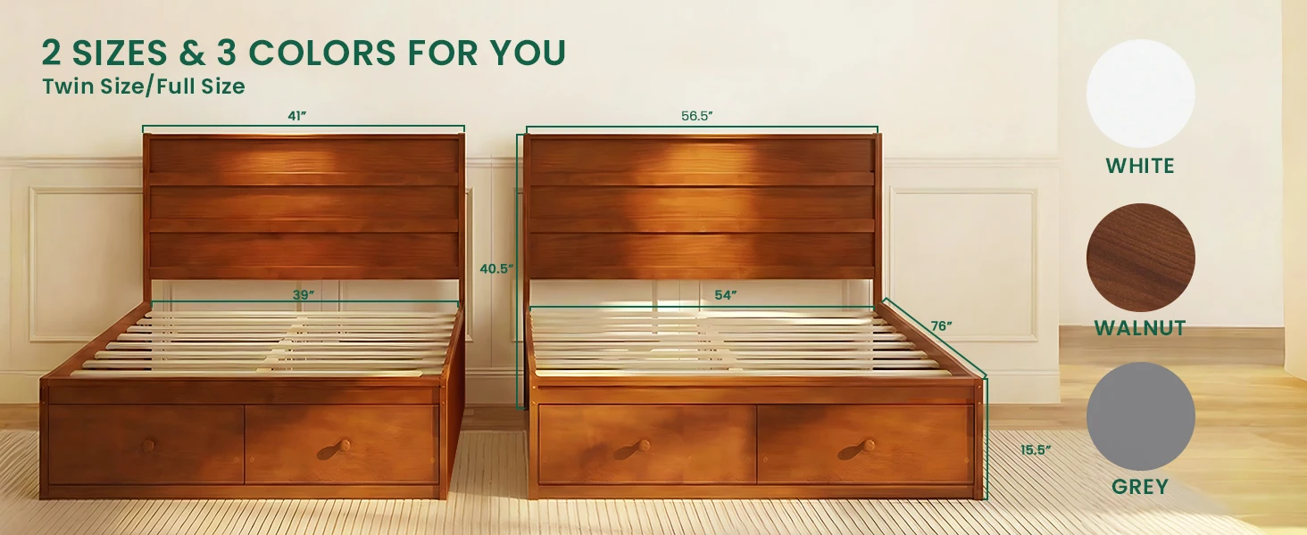 Solid Mattress Foundation w/Wooden Slat Support & Enclosed Base, No Box Spring Needed