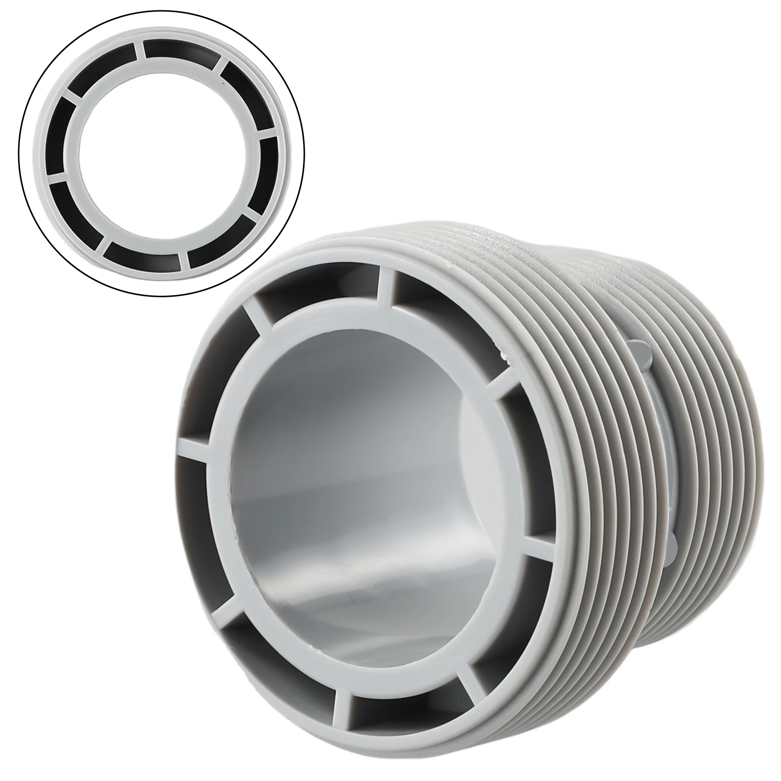 Two Adapter 40mm to 1 1/2 inch Pool Hose Conversion Kit with O Rings and Sealing Tape for Standard Filter Port Integration
