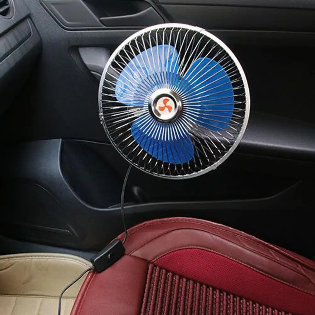

8 Inch Electric Car Oscillating Fan Rotation Air Cooling Summer 15W Fan Cooling Truck Vehicle Fan 12V/24V Strong Air Cooler U4X0