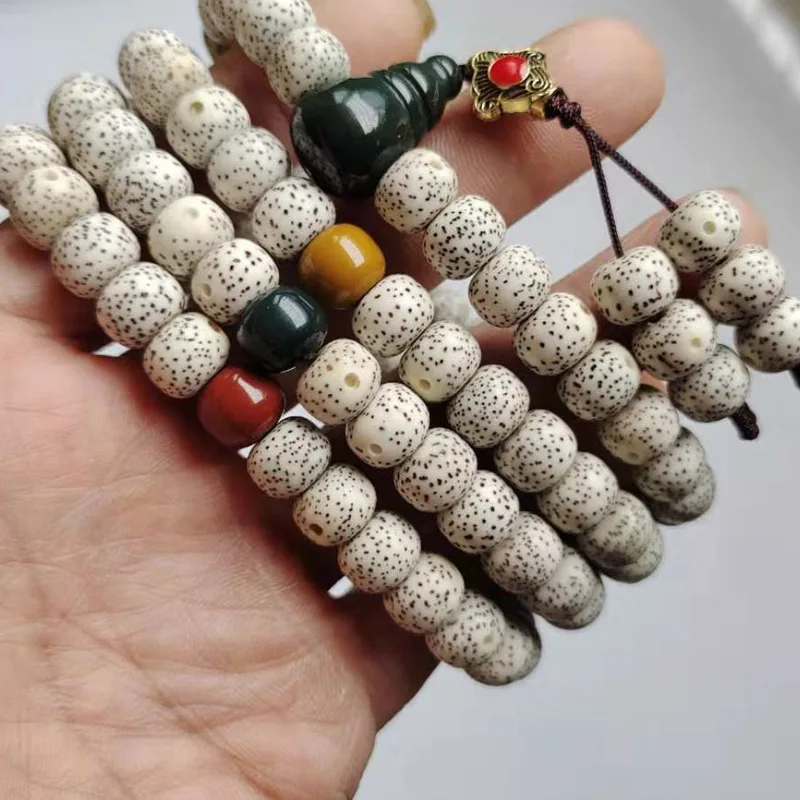 Hainan Xingyue108Beads Bracelet Alashan Traffic Light Accessories High Density Smooth and White Dry Grinding Bodhi for the first