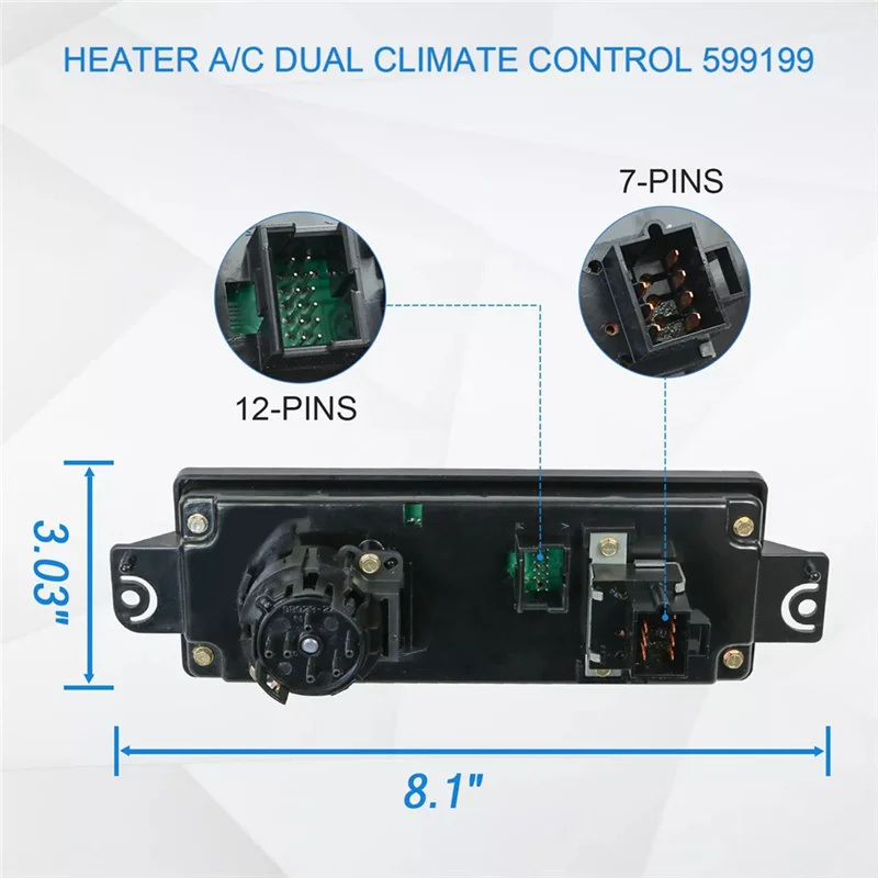 Автомобильный обогреватель кондиционера, контроль климата, температура 10308120 10447470 для Buick Century Regal 2000-2005, регулятор с двойным воздухом