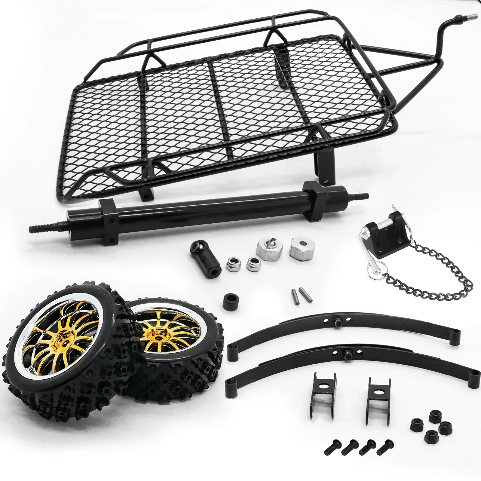 โลหะ RC Trailer Hopper กรอบจําลองสําหรับ 1/10 Rock Crawler รถบรรทุก Trail Trxs TRX-4 TRX4 Axial SCX10 RC4WD D90 CC01