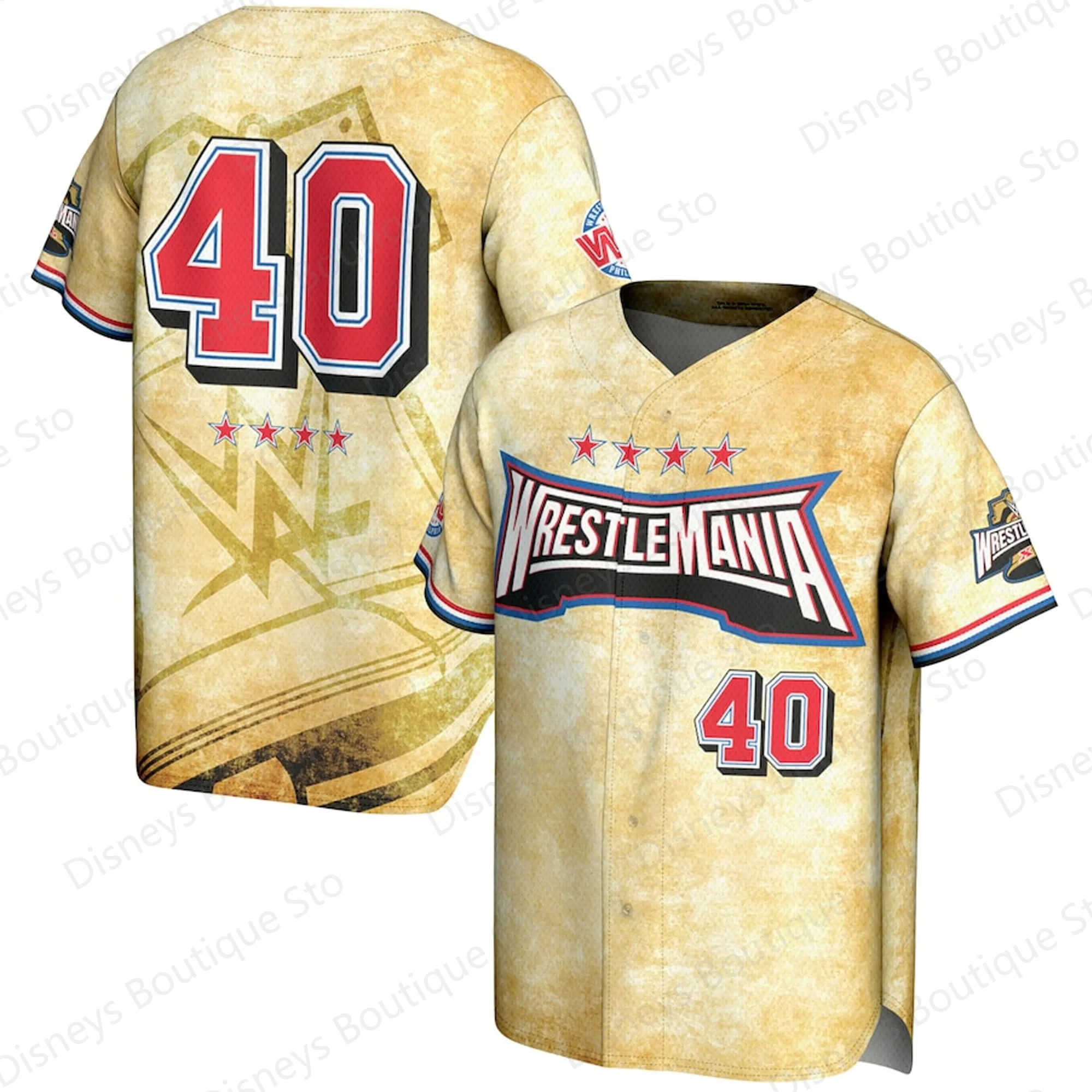 raining Uniform For 2024 New Arriavl Summer T-Shirt Vintage Prosphere Wrestlemania 40 Vest Baseball Jersey Fan Special Shirt