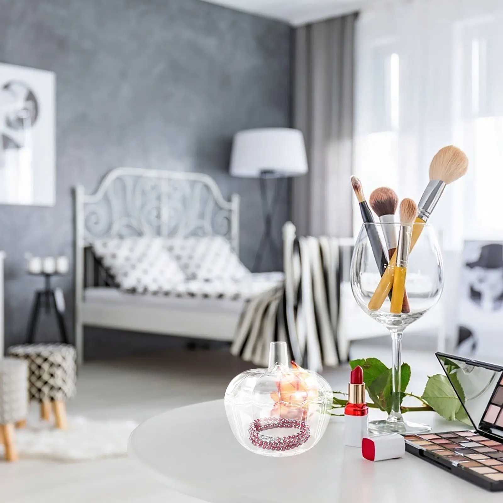 

Стеклянная банка для конфет в форме тыквы с крышкой, прозрачный контейнер для хранения закусок, сухофруктов, чая, кофейных зерен, для дома, кухни, кладовой