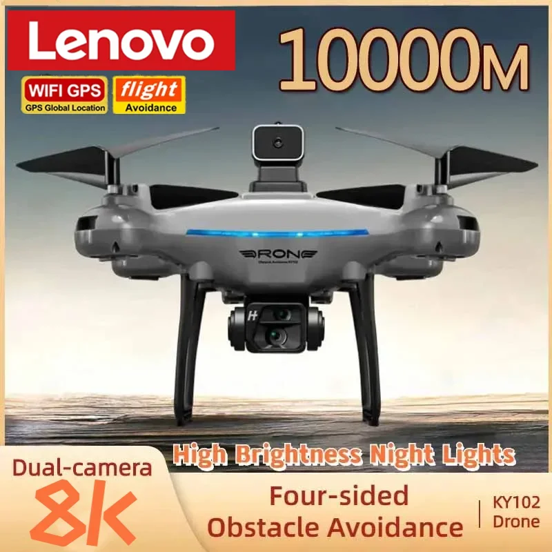 Lenovo Ky102 Drone 8k Profesional Dual-camera Aerial Photography 360 Obstacle Avoidance Optical Flow Four-axis Rc10000m New