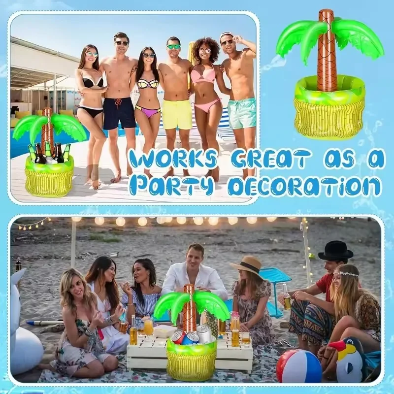 Sommer Strand Pool Party PVC Aufblasbare Palme Eis Eimer Kühler Getränkehalter Kinder Aufblasbare Spielzeug Kaktus Modell