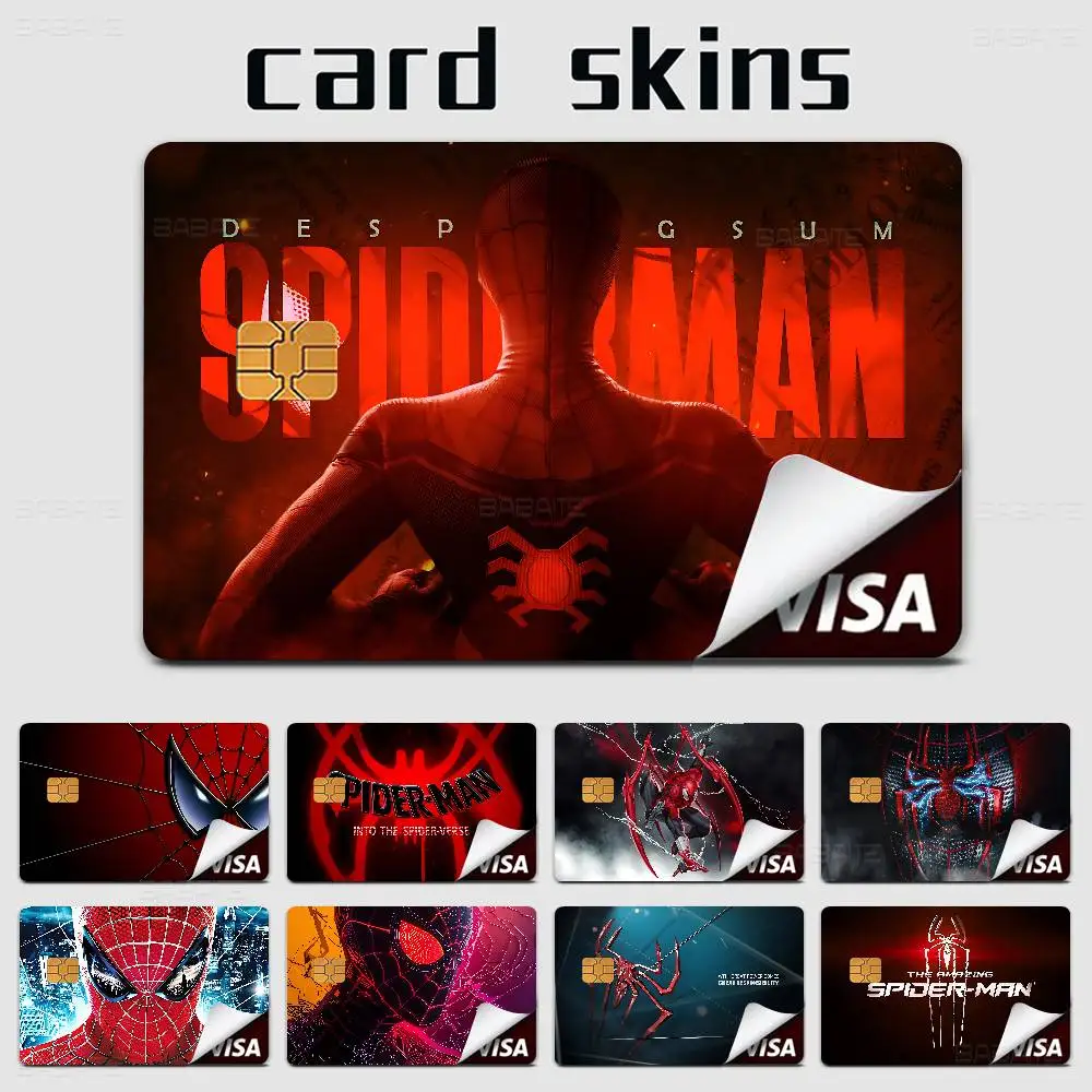 

Avengers Superhero S-Spiderman Film Skin Sticker Tape For Bank Credit Debit Card Personalized Credit Card Protection Stickers