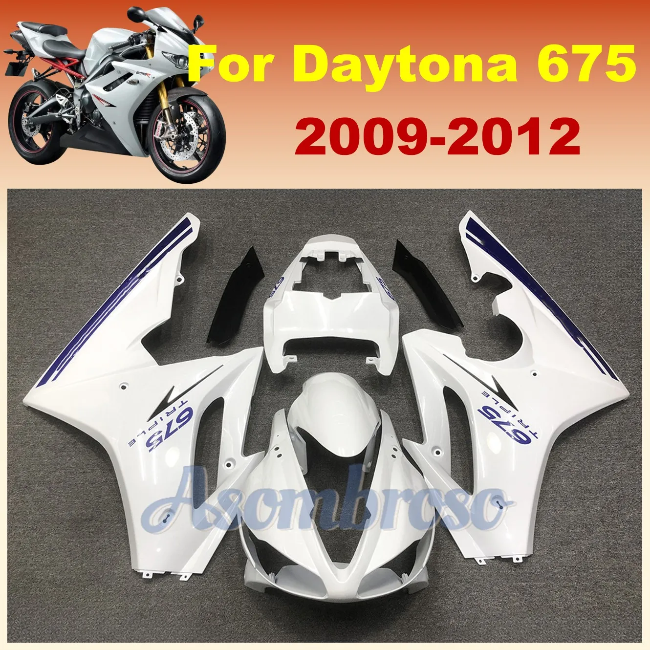 

Best Motorcycle Fairing Kit For Daytona 675 2009 2010 2011 2012 Aftermarket Parts ABS Fairings