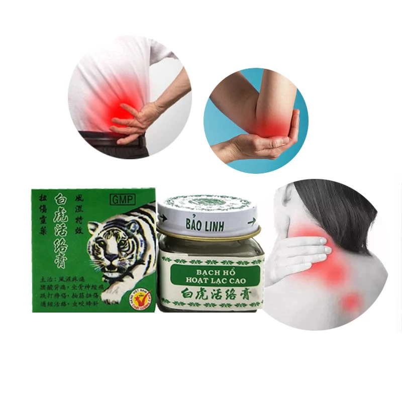 20g Original White Vietnam Tiger Balm Oil Natural Herb White Tiger Transdermic Anelgesic Cream for Headache