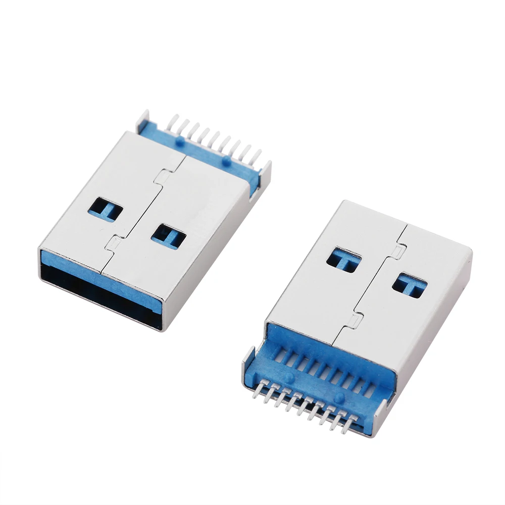 10 قطعة USB نوع A/B 2.0/3.0 منفذ قياسي ذكر التوصيل أنثى لحام الرافعات موصل PCB المقبس