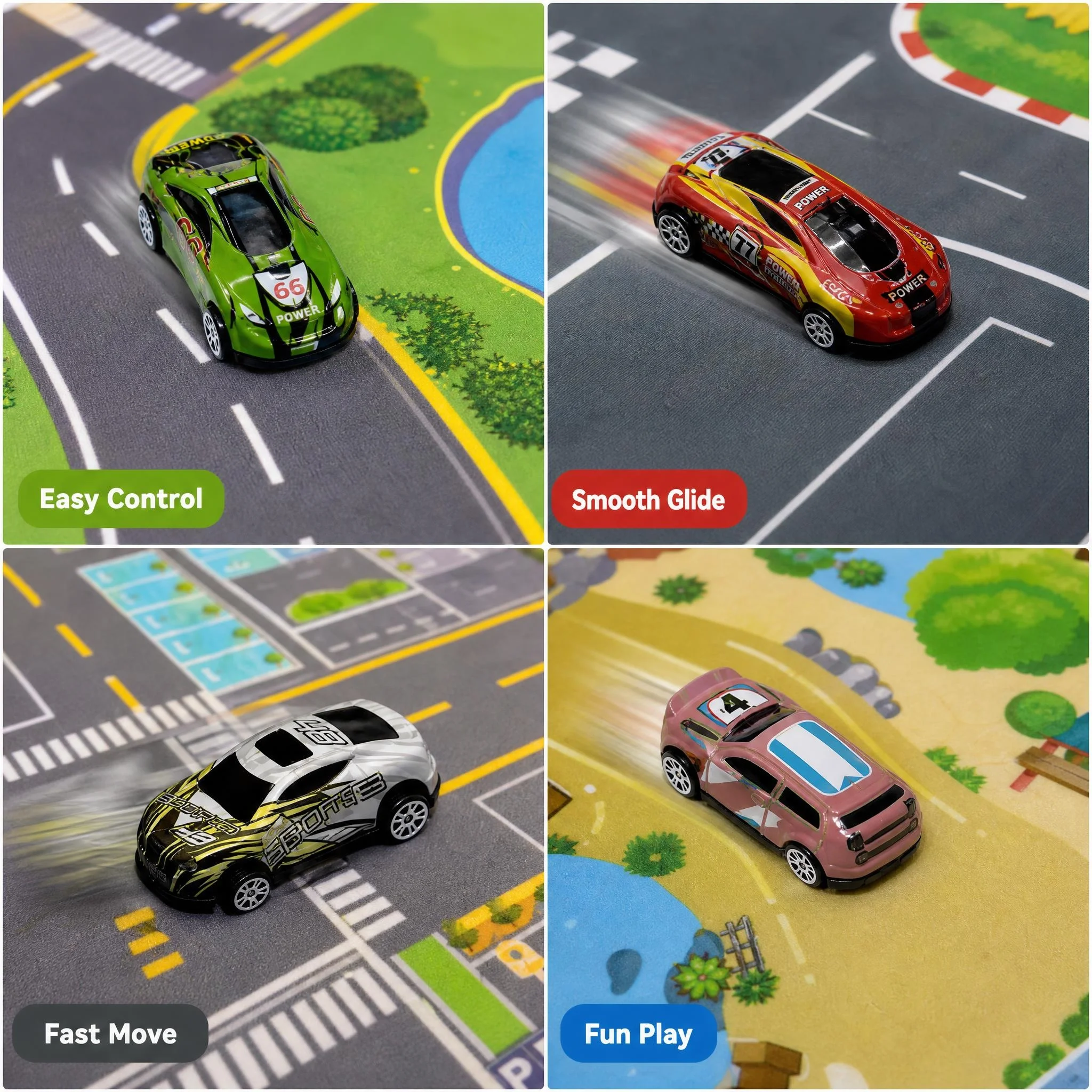 35PCS Mini Iron Slide Racing Cars, Push & Go Sliding Race Vehicle Toy Set for Kids, Assorted Color Racer Play Gift Pack
