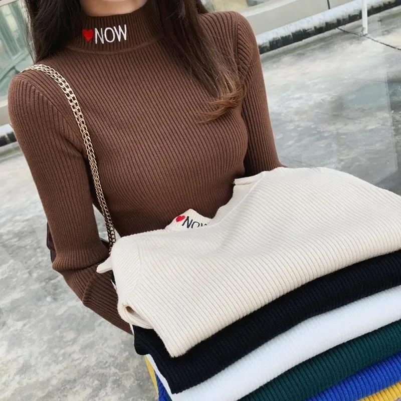 

Корейский стиль, вязаные свитера с длинными рукавами для женщин, базовый женский пуловер, дешевый верх, верхняя одежда, горячая распродажа, зима-осень, эстетика