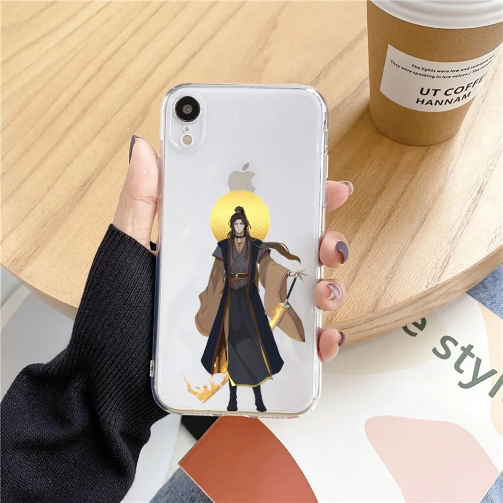 Chinese Style Tian Guan Ci Fu Phone Case For Iphone 15 11 13 14 Pro Max 7 8 Plus X Xr Xs Max Se2020 12mini Transparent Cover