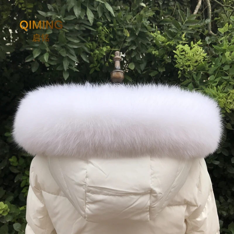 Winter Women Real Fox Fur Collar Scarf Coat Fur Collar Luxury Fur Scarves Genuine Warm Neck Warmers Shawl Scarfs for Ladies