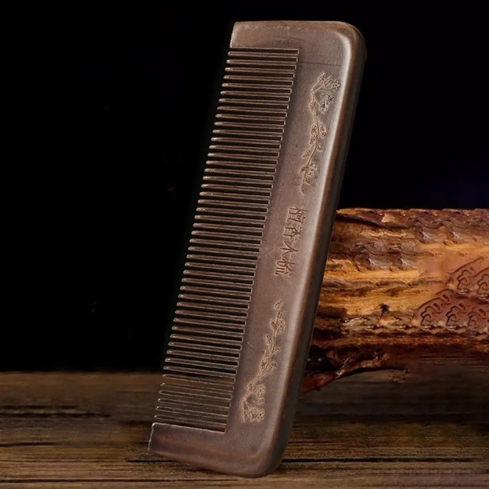 Wood Wooden Scalp Combs Narrow Tooth Coarse Tooth Head Acupuncture Point Massage Comb Natural Traditional