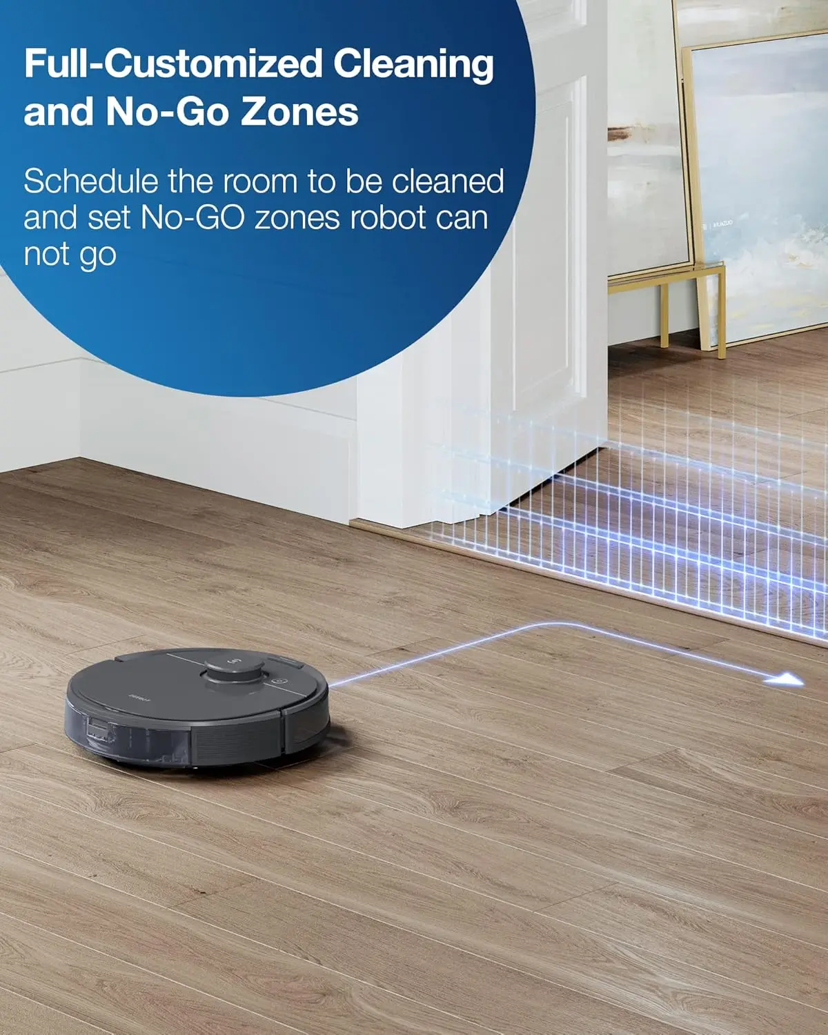 Deebot-T8 Robot Vacuum and Mop Cleaner, Navegação Laser Precise, Mapeamento Multi-floor, Prevenção Inteligente de Objetos, Ful