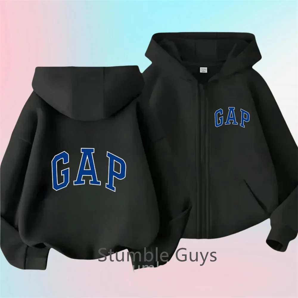 Monogrammed Simple Zipper Hoodie Kids Clothing Girls Clothing Fashion Kids Boys Clothing Fall Sweatshirt Top