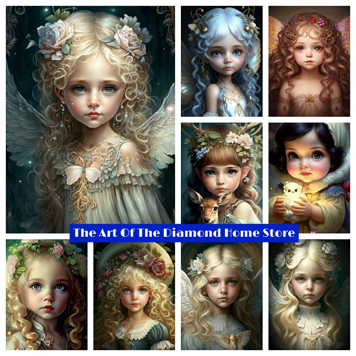 

Fantasy Fairy 5D Full Diamond Art Painting Cartoon Elf Gril Embroidery Mosaic Gnome Home Decor Cross Stitch Handicraft Kids Gift