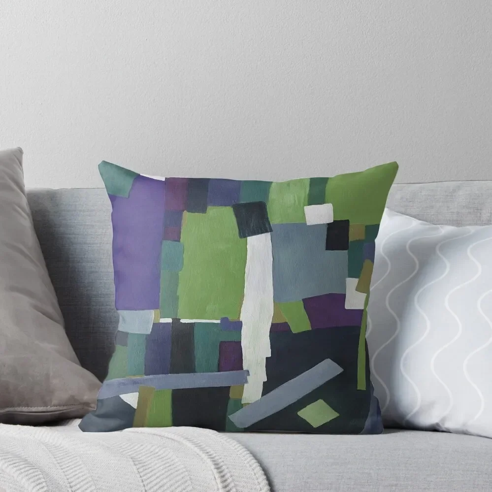 

Purple Blue And Green Irregular Shapes Abstract Throw Pillow Decorative Cushions For Living Room Marble Cushion Cover Pillow