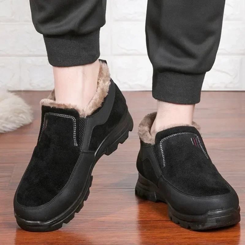 Male Winter Shoes Casual Platform Men's Snow Boots Comfortable Anti Slip Waterproof Sale New in High Quality Fur Work Footwear