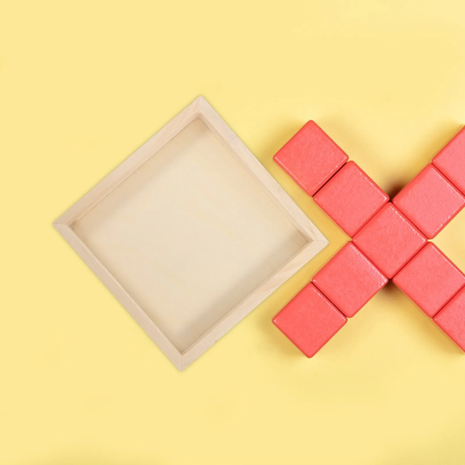 

6 PCS Puzzle Hexahedral Painting Tray Holder Trays for Pallets Khaki Mixing Montessori Storage