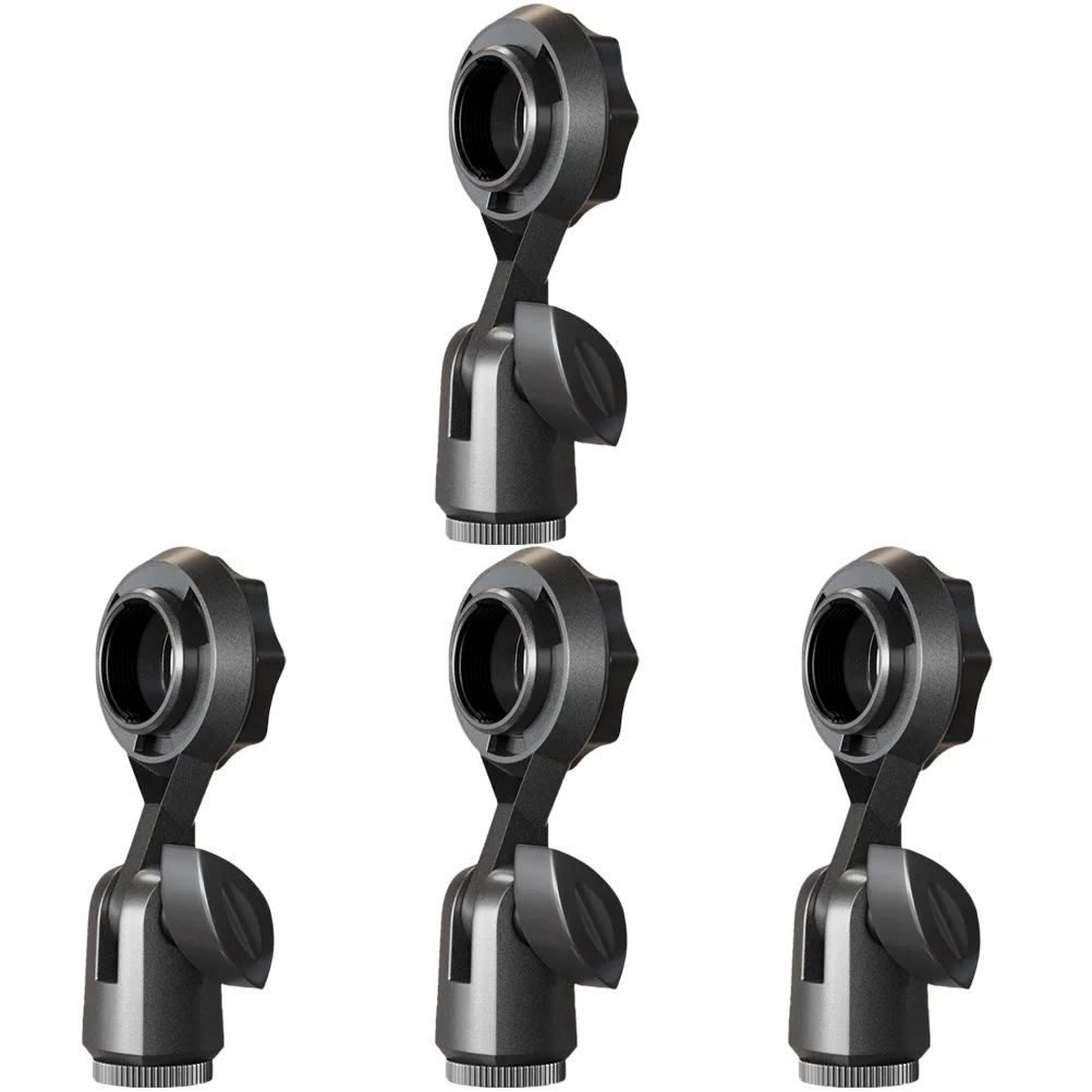 

4 Pcs Bracket Capacitive Microphone Stand Rotating Plastic Clip for Handheld Microphones