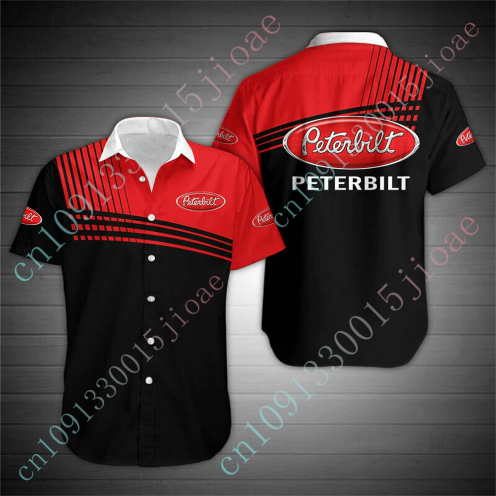 

Peterbilt Shirts And Blouses Unisex Clothing Anime Oversized T-shirt 3D Button Cardigan Casual Shirts For Men Women Custom Logo