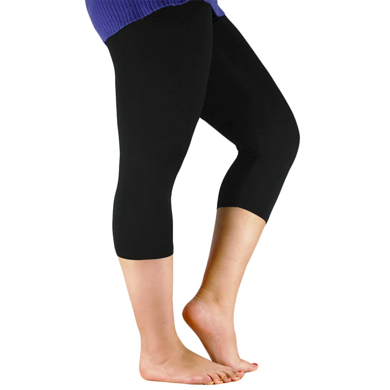 Leggings informales de cintura elástica para mujer, mallas de fibra de bambú de talla grande, Leggings DE ALTO estiramiento, pantalones básicos de entrenamiento