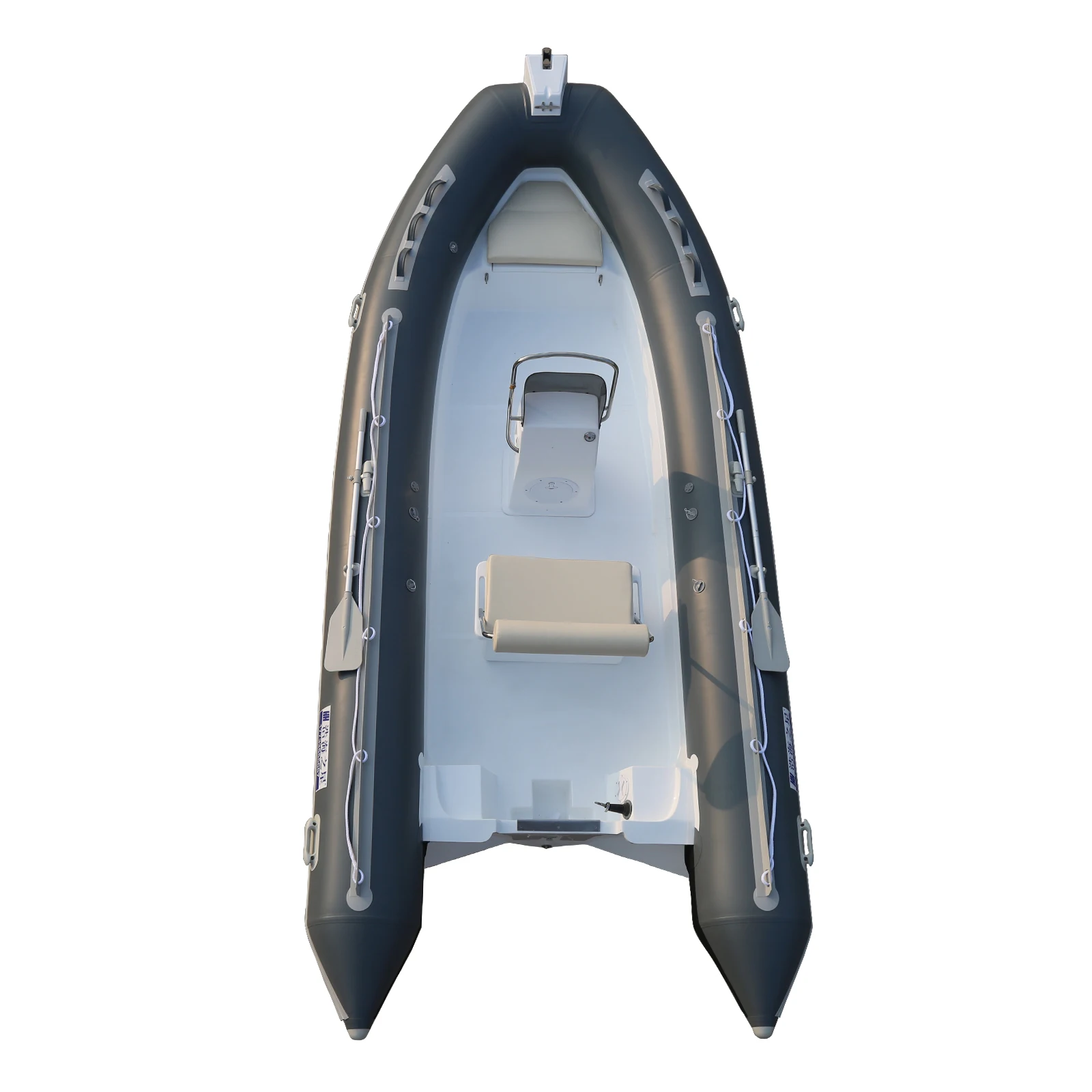 17-Foot Rigid Inflatable Fishing Rib Boat Dual Model Aluminum PVC Hypalon Material Lake Rowing Power Sports Made China