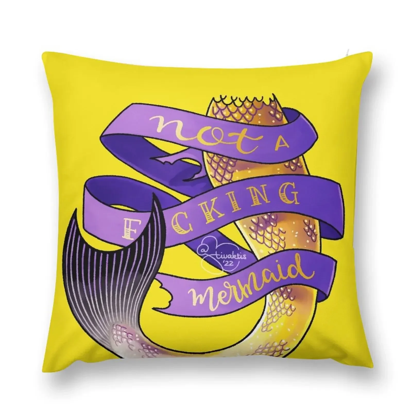 

OFMD Not An Effing Mermaid Throw Pillow Luxury Pillow Cover Cushions Home Decor sleeping pillows pillow