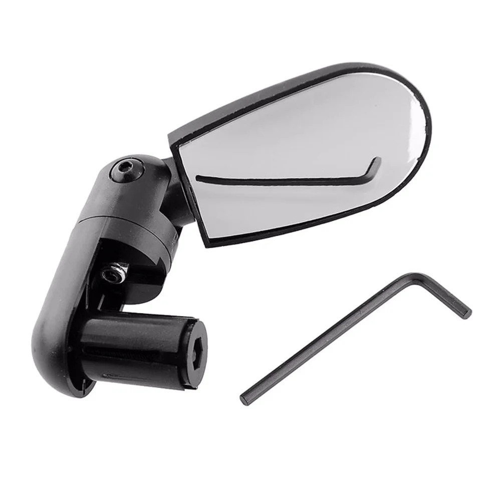 Espejo retrovisor para bicicleta, ligero, gran angular, totalmente ajustable, varilla Flexible de 360 grados, efecto reflectante transparente de alto brillo