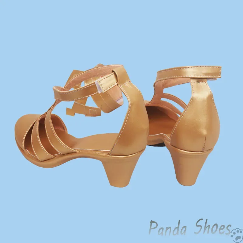 Genshinimpact Layla Cosplay Shoes Anime Game Cos Golden Clogs Boots Layla Cosplay Costume Prop Shoes for Con Halloween Party