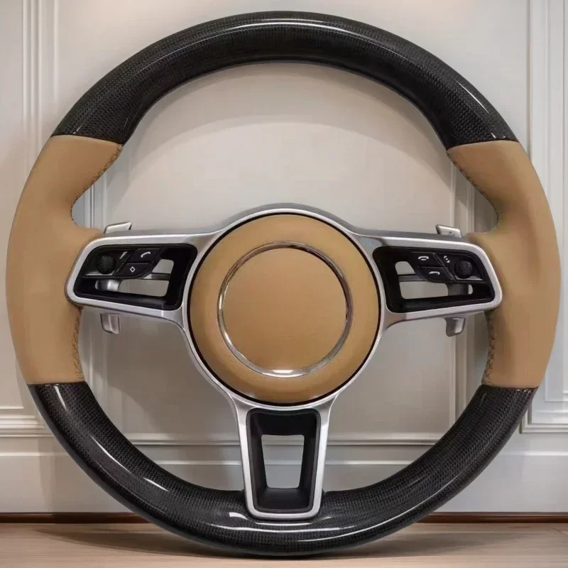 Customization Color Full Leather Custom Sport Volant Lenkrad Car Steering Wheel For Panamera Cayenne 957 911 958 97 Accessories view 3