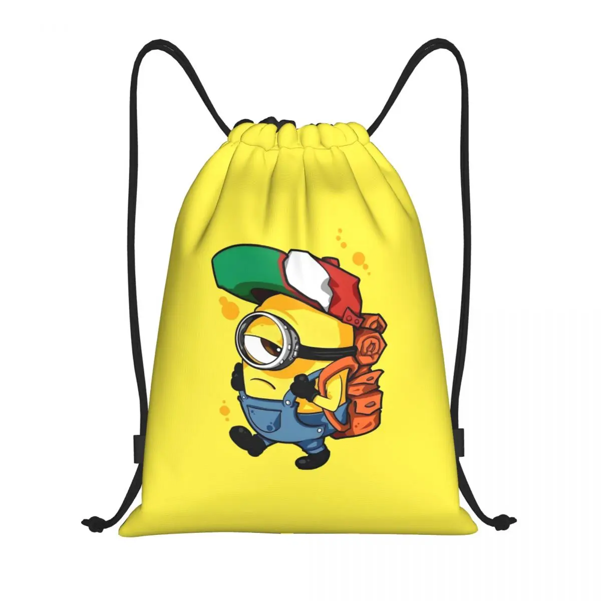

Изготовленная на заказ сумка на шнурке M-Minions для мужчин и женщин, складной спортивный рюкзак для спортзала, милые тренировочные рюкзаки для хранения с героями мультфильмов