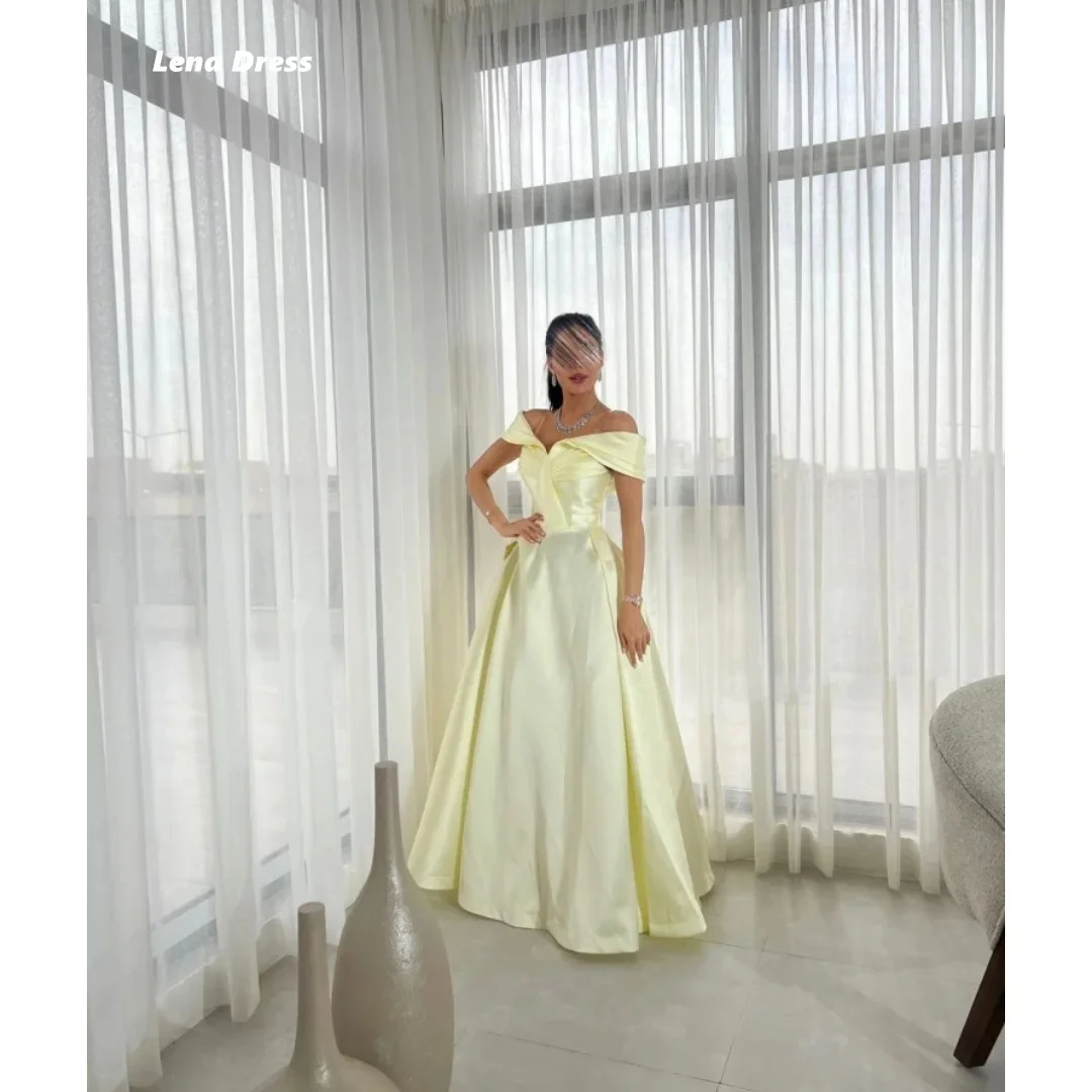 

Lena Custom Made Ball Gown Dress V-neck Evening Dresses Woman Elegant Long Dresses for Special Occasions Line A Satin Cloth Prom