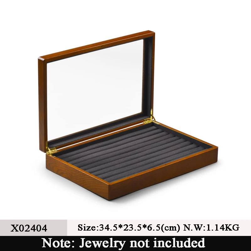 Oirlv Hochwertige Schmuckaufbewahrungsbox aus Massivholz, multifunktionale Schmuckaufbewahrungsbox für Schmuck, Halskette, Anhänger, Ring, Aufbewahrungsbox, Geschenke