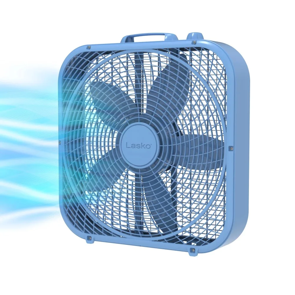 

20" Cool Colors 3-Speed Box Fan with Weather-Resistant Motor, Blue, B20310