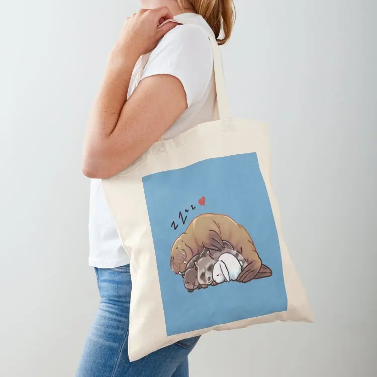 

Rocket Teefs Lylla Floor Sleeping Cuddling Animals gotg Tote Bag Shopper Woman shopper bag Canvas bag bags woman 2025