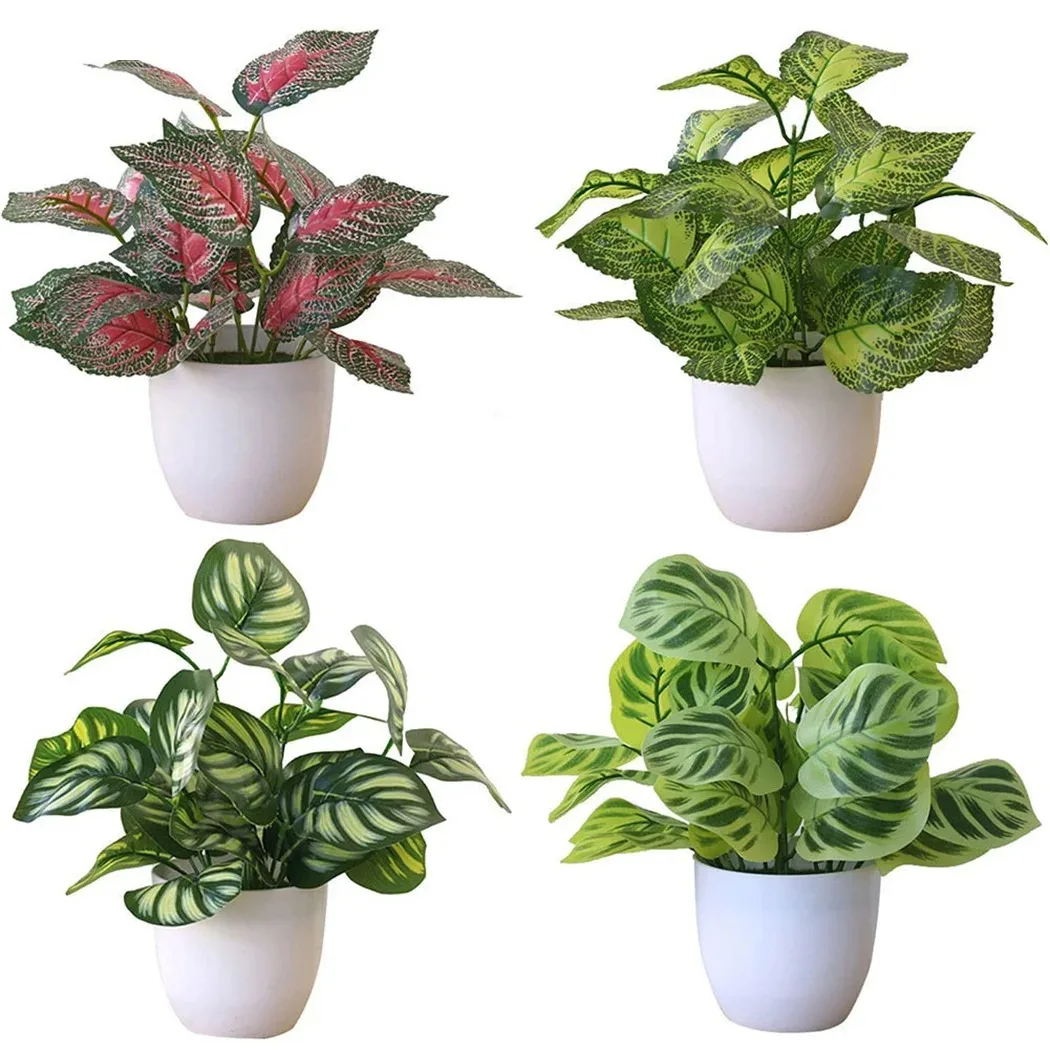 1PC Sztuczne liście Doniczka Bonsai Party Mall Home Desktop Office Decor Małe Bonsai Fałszywe kwiaty doniczkowe Dekoracje domu