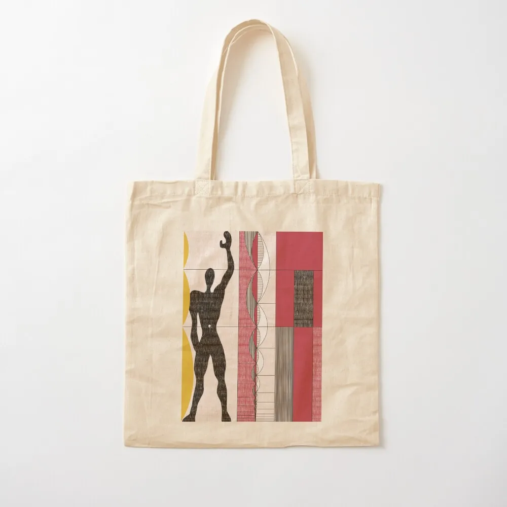 

Le Corbusier architecture illustration minimalist colored pencil Modulor Tote Bag custom tote bag Big bag women Canvas Tote