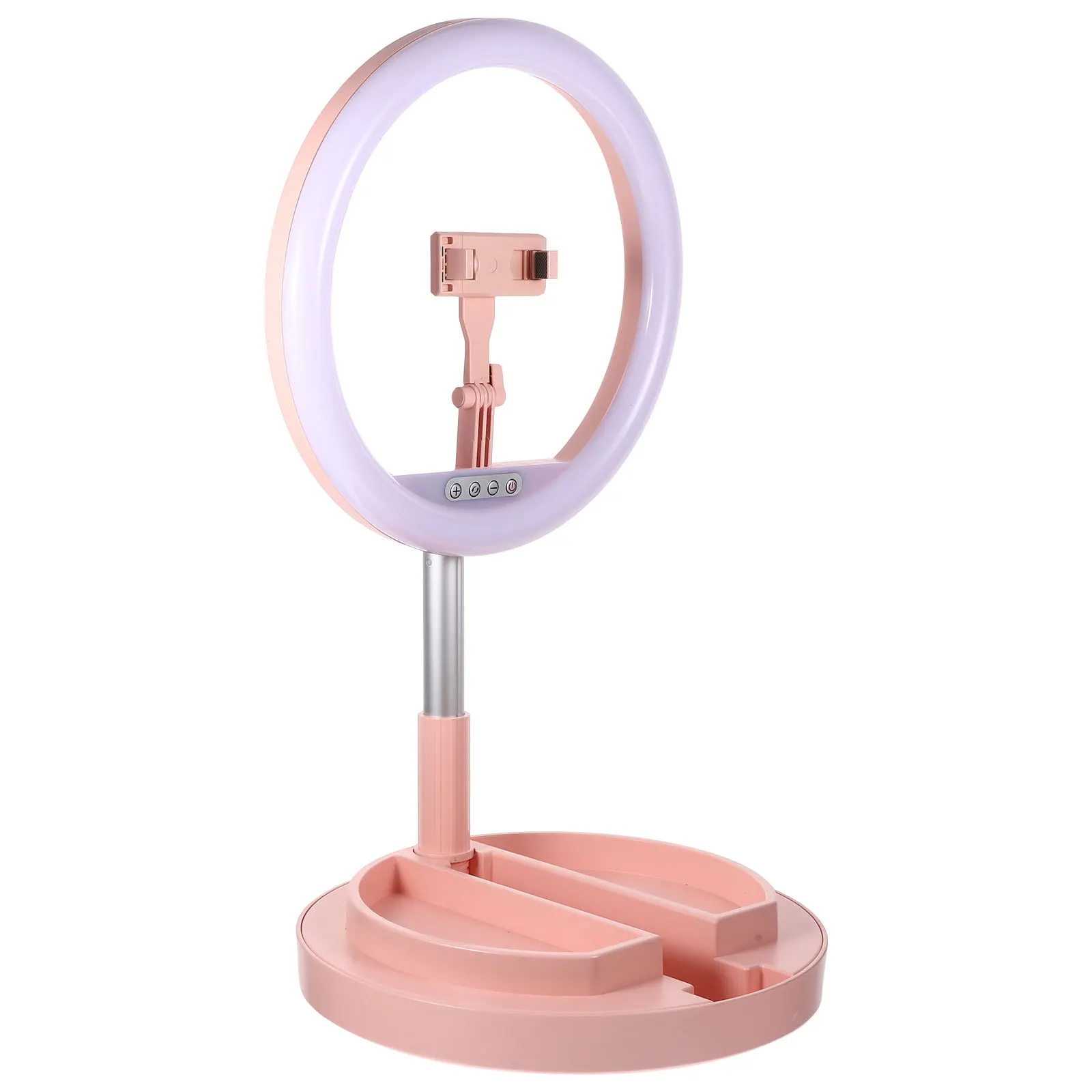 

1Pcs Foldable LED Ring Light Stand Mobile Phone Holder Adjustable Fill-in Light Beauty Lamp Portable Retractable Lamp for Live