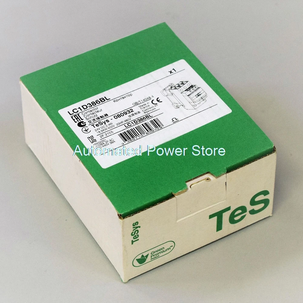 24V DC Contactor LC1D386BL DC Contact 24VDC Coil