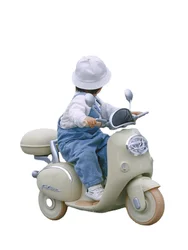 TLL Motorcycle Electric Tricycle Remote Control Boy and Girl Baby Double Drive Battery Toy Car