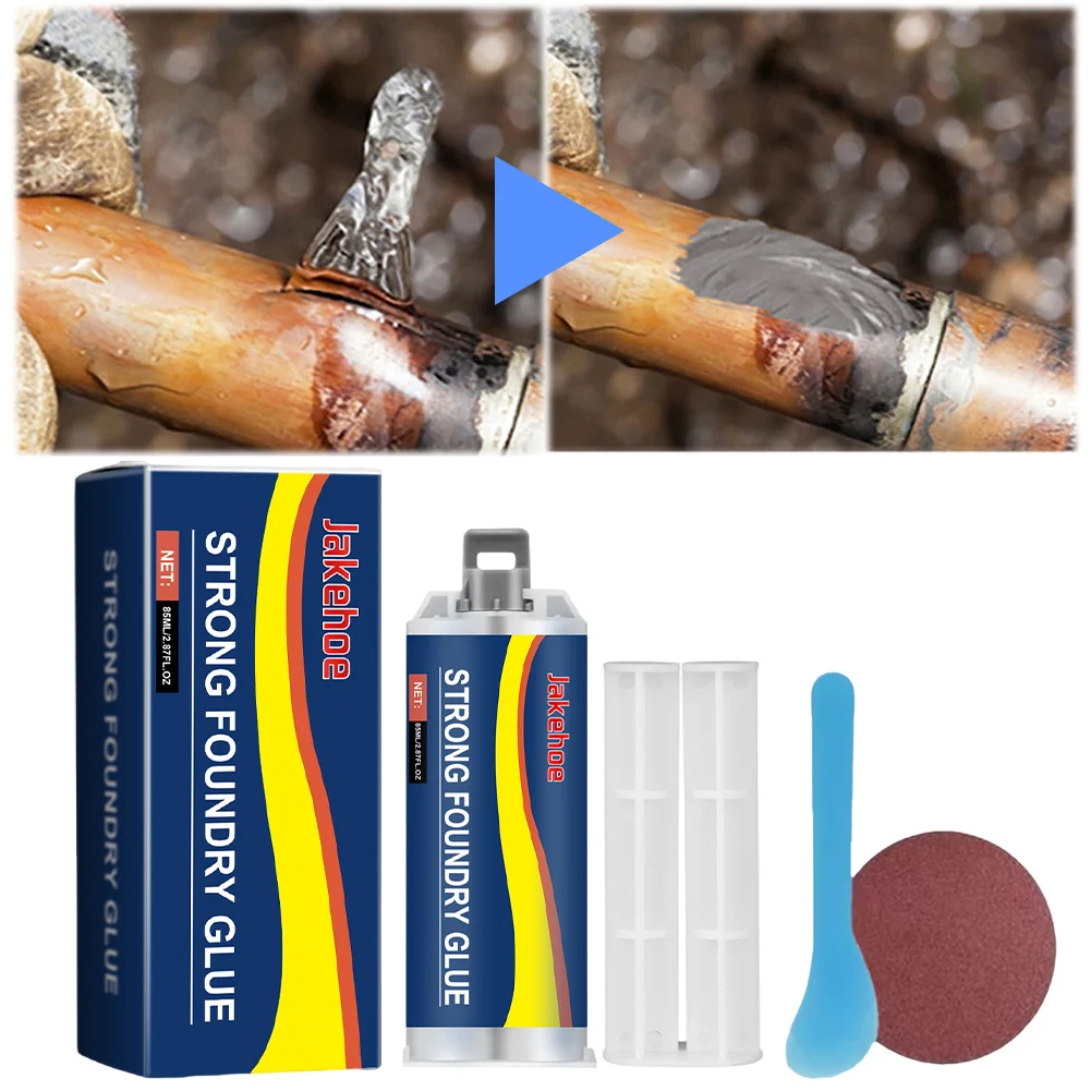 Industrial Casting Glue Quick Drying Waterproof Strong Casting Welding Filler Metal Repair Glue for Metal Defects and Repairs