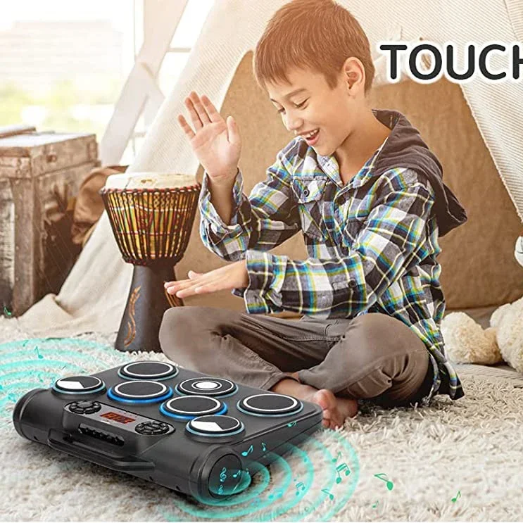 Best Professional Practice Hand Drumset Bass Cymbal Musical Instrument Percussion Kit Electric Snare Pad Electronic Drum Set