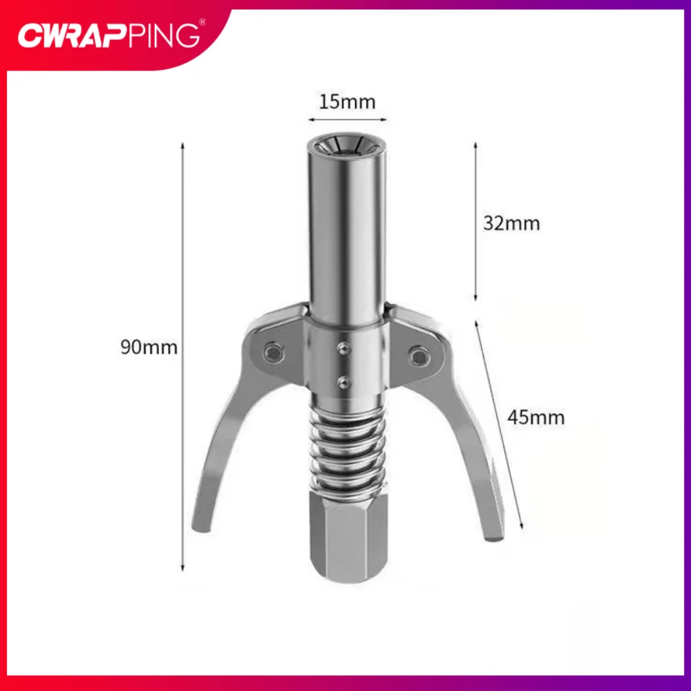 Grease Gun Coupler Grease Nozzle Lubricant 10000 PSI NPTI/8 High Pressure Tip Repair Tools Oil Pump Car Syringe Stainless Steel image 6