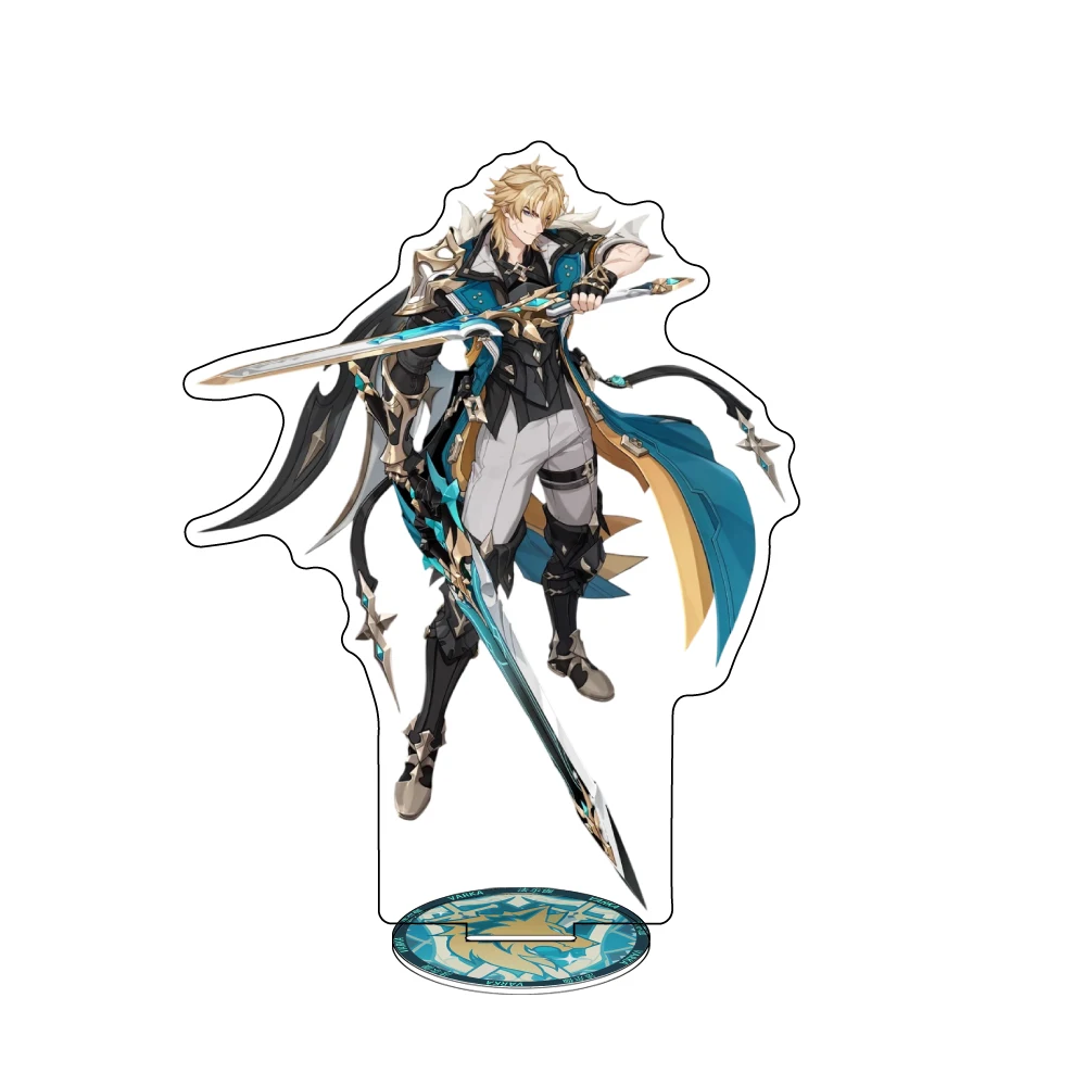 Anime Figure Furina Zhongli Arlecchino Xiao Yae Miko Yelan Acrylic Stand Model Plate Desk Decor Standing Sign Fans Gift